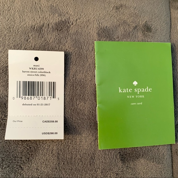 Kate Spade Haven Street Colorblock Maxi Grey Black - Picture 10 of 16